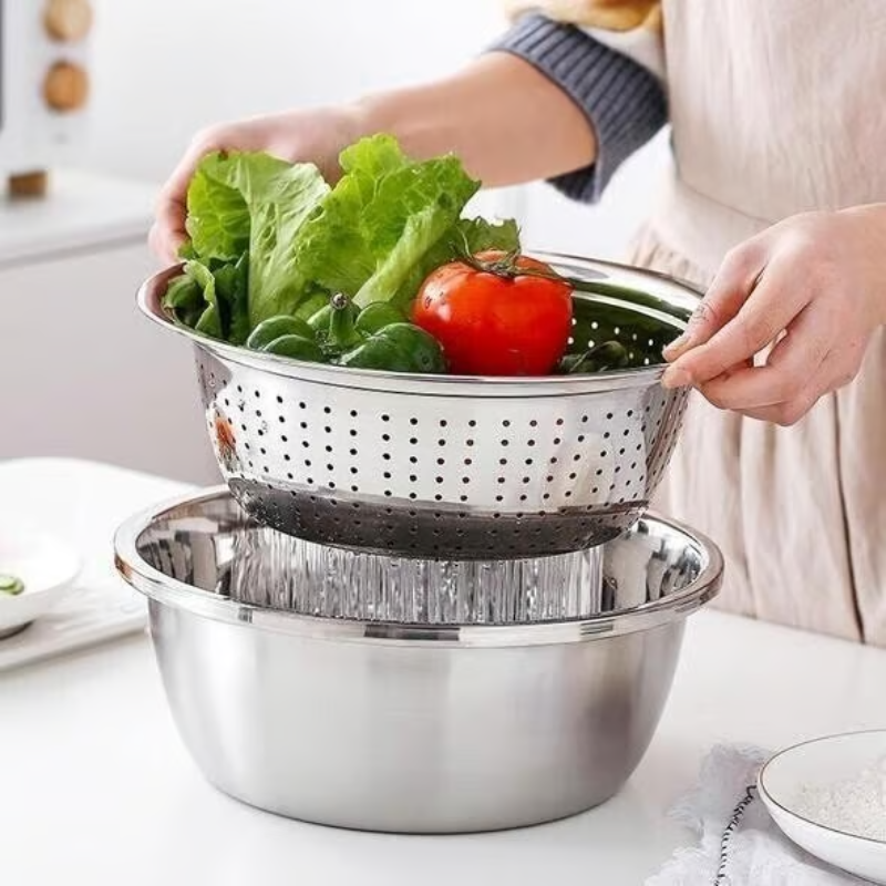 Multifunctional Stainless Steel Basin ~ Your All-in-One Kitchen Hero