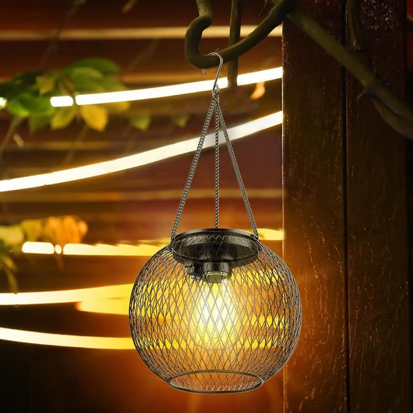 Outdoor Solar Hanging Light ~ Light up patios, gardens & balconies naturally
