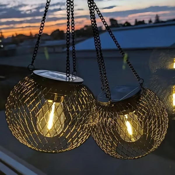 Outdoor Solar Hanging Light ~ Light up patios, gardens & balconies naturally