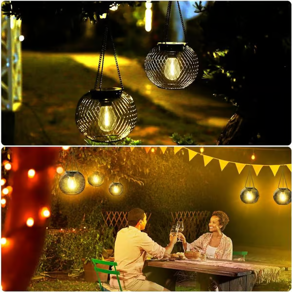 Outdoor Solar Hanging Light ~ Light up patios, gardens & balconies naturally
