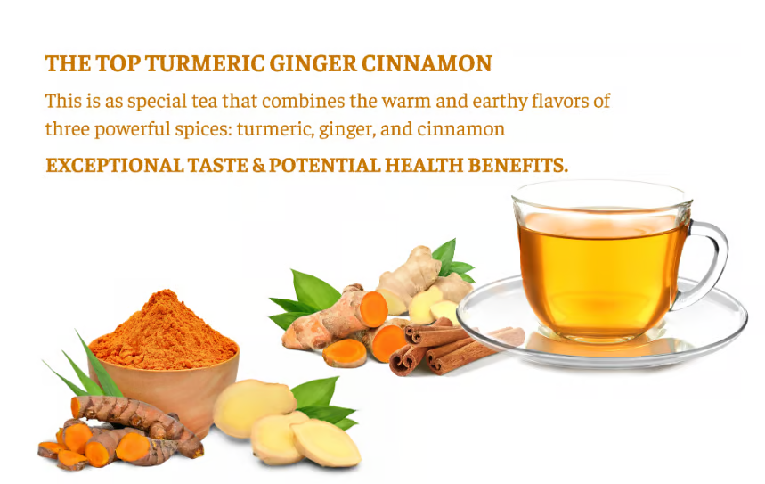 Turmeric Ginger Cinnamon Tea ~ Support digestion, calm inflammation, and relax naturally