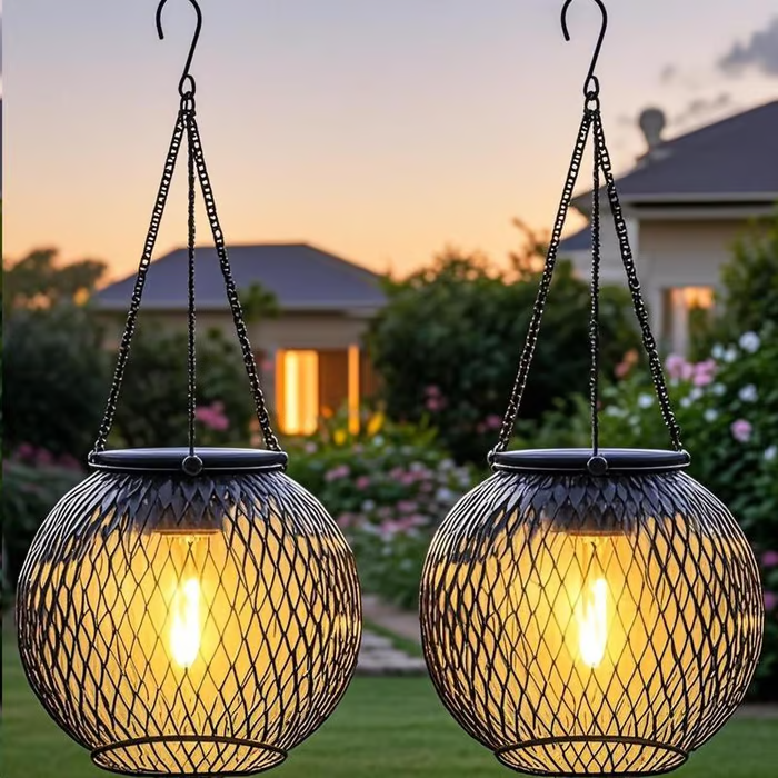 Outdoor Solar Hanging Light ~ Light up patios, gardens & balconies naturally